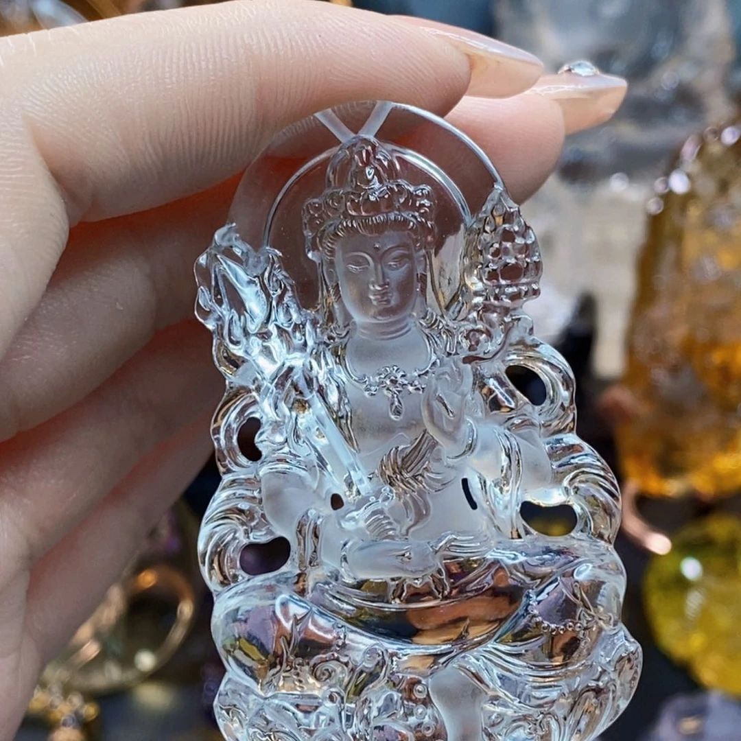 水晶颈饰未镶嵌华****萍吊坠