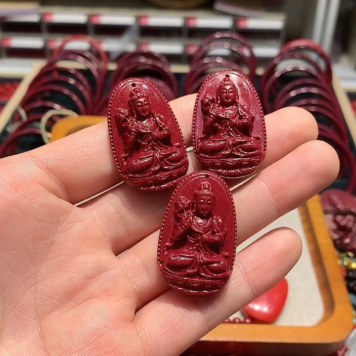 天然辰砂高含量紫金砂大势至小号