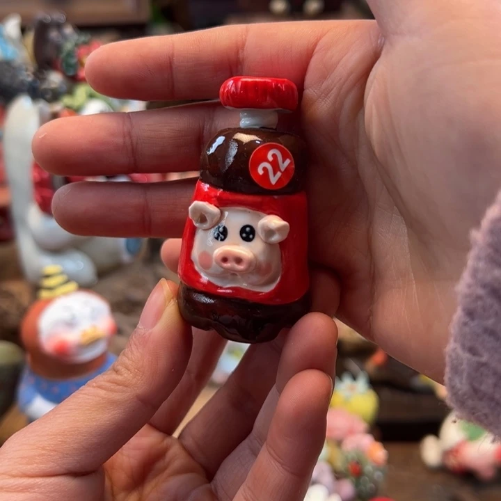 陶摆件小镇青花每日有新品