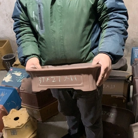 紫砂花盆手工制作