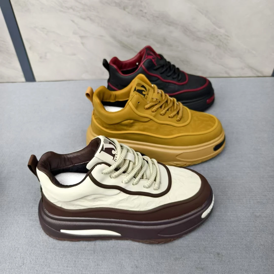 [3173棉]男士时尚休闲百搭潮鞋厚底冬季加绒男士潮鞋