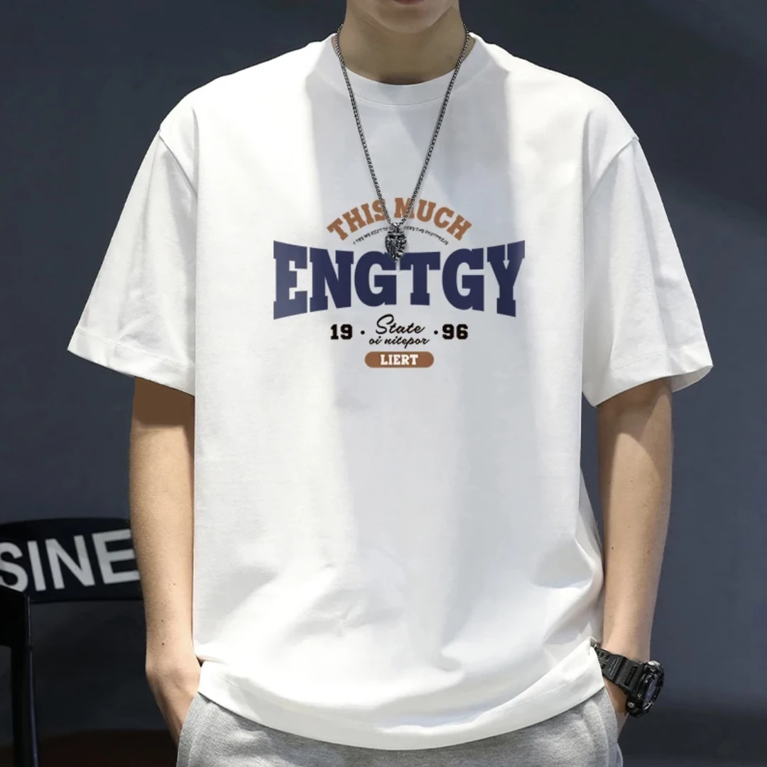 罗杰宾利夏季新款美式复古短袖T恤男oversize休闲宽松半袖868509