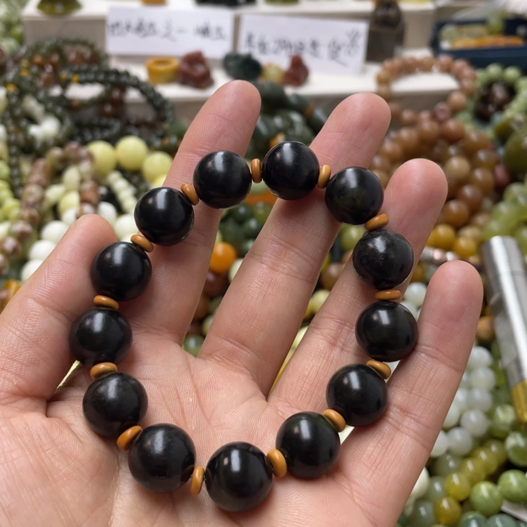 蛇纹石玉手链未镶嵌