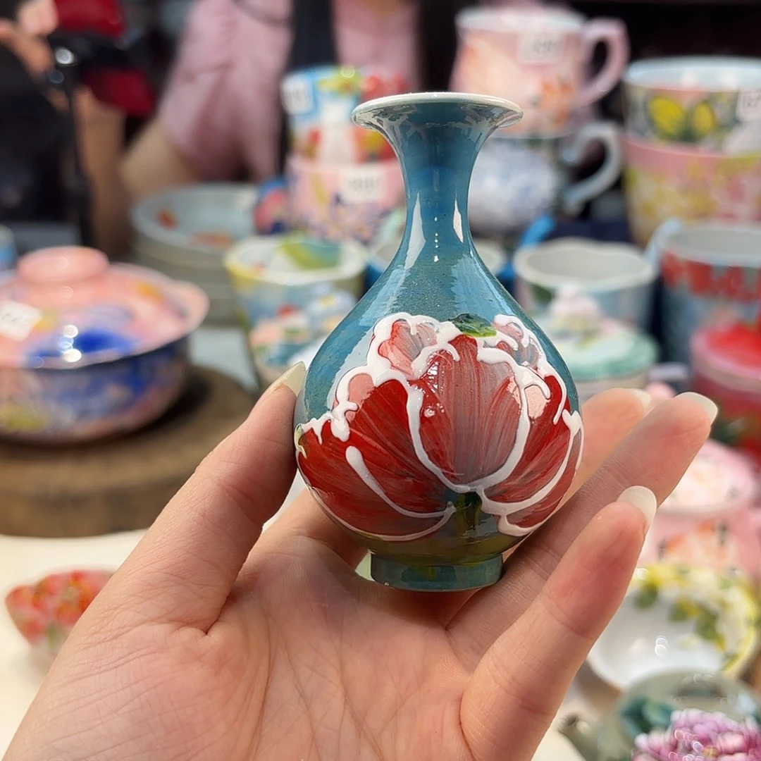 景德镇手绘高温釉下彩陶瓷茶具