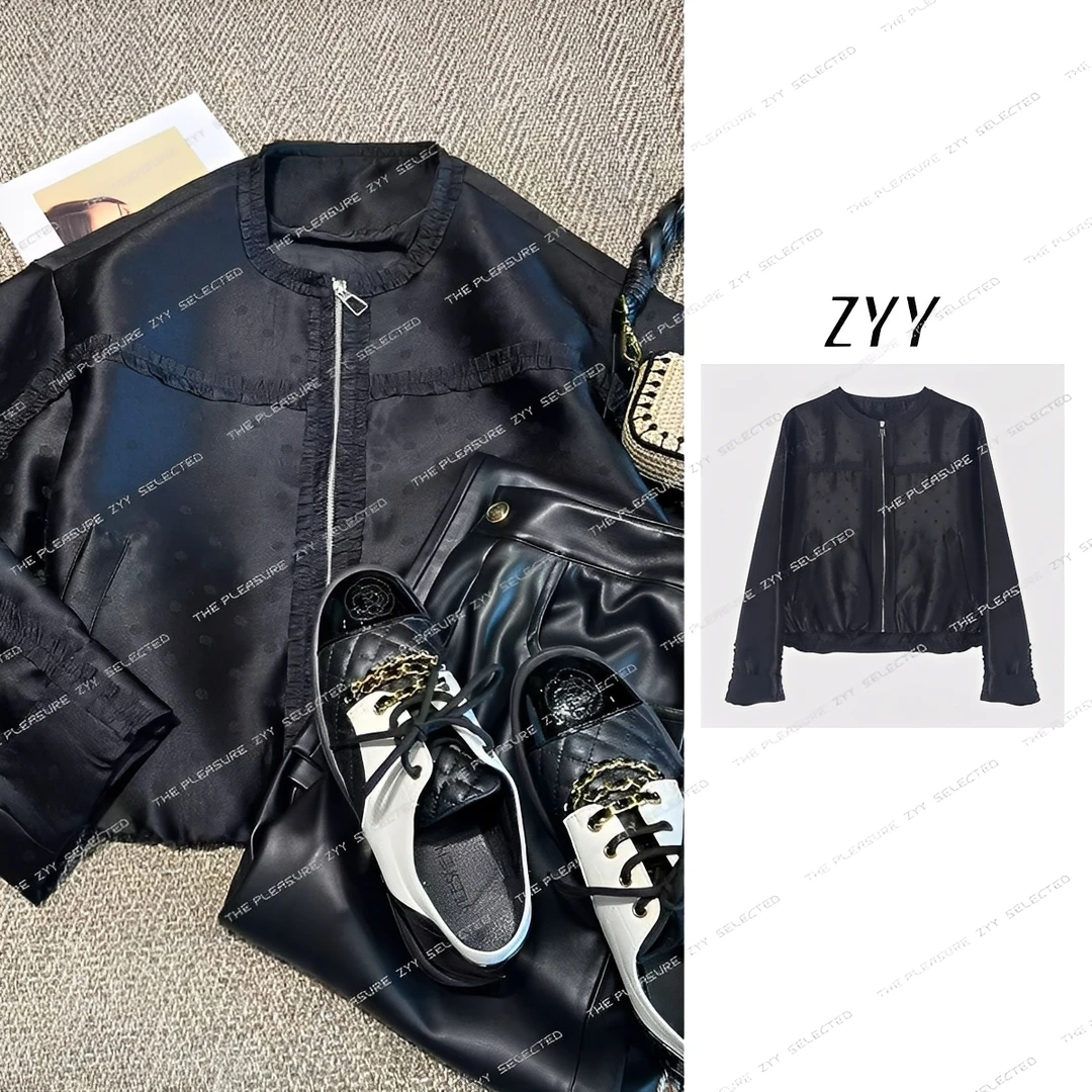 ZYY【克鲁千金】2025/S新品高定缎面重工显瘦短外套女X25CW262