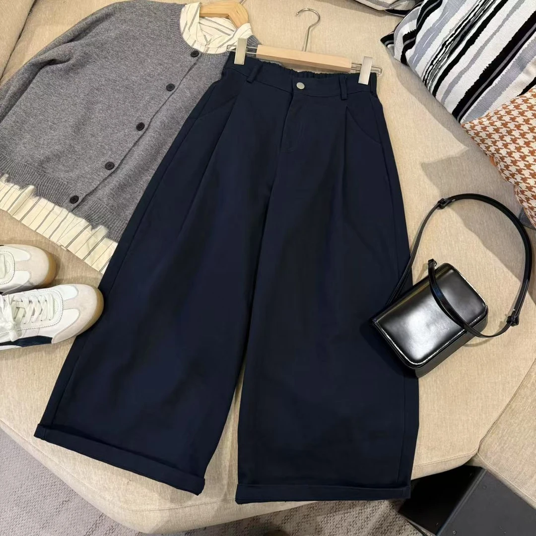 米可/MK-1680ZJ【直筒九分裤】时尚休闲气质减龄春季新款九分裤