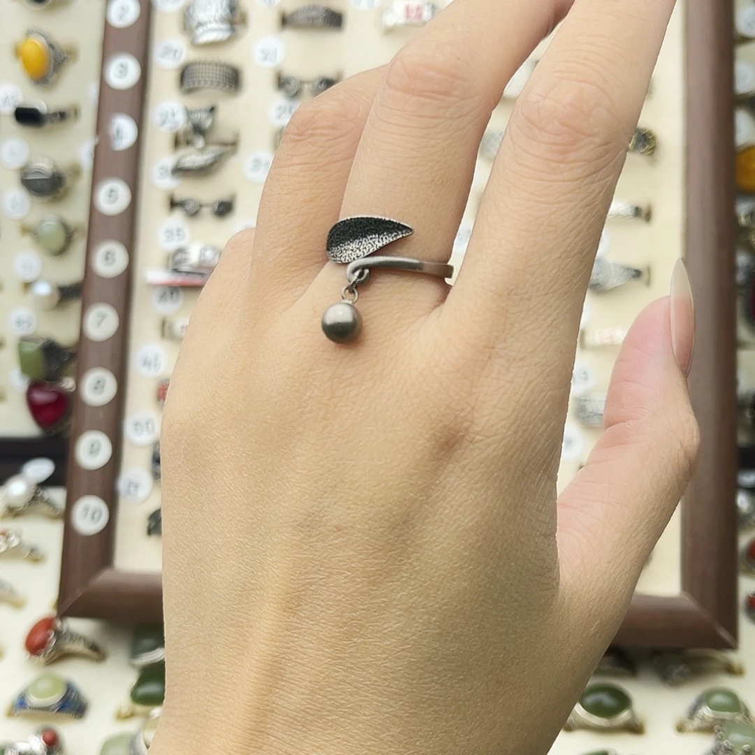 南红玛瑙银S925镶嵌戒指