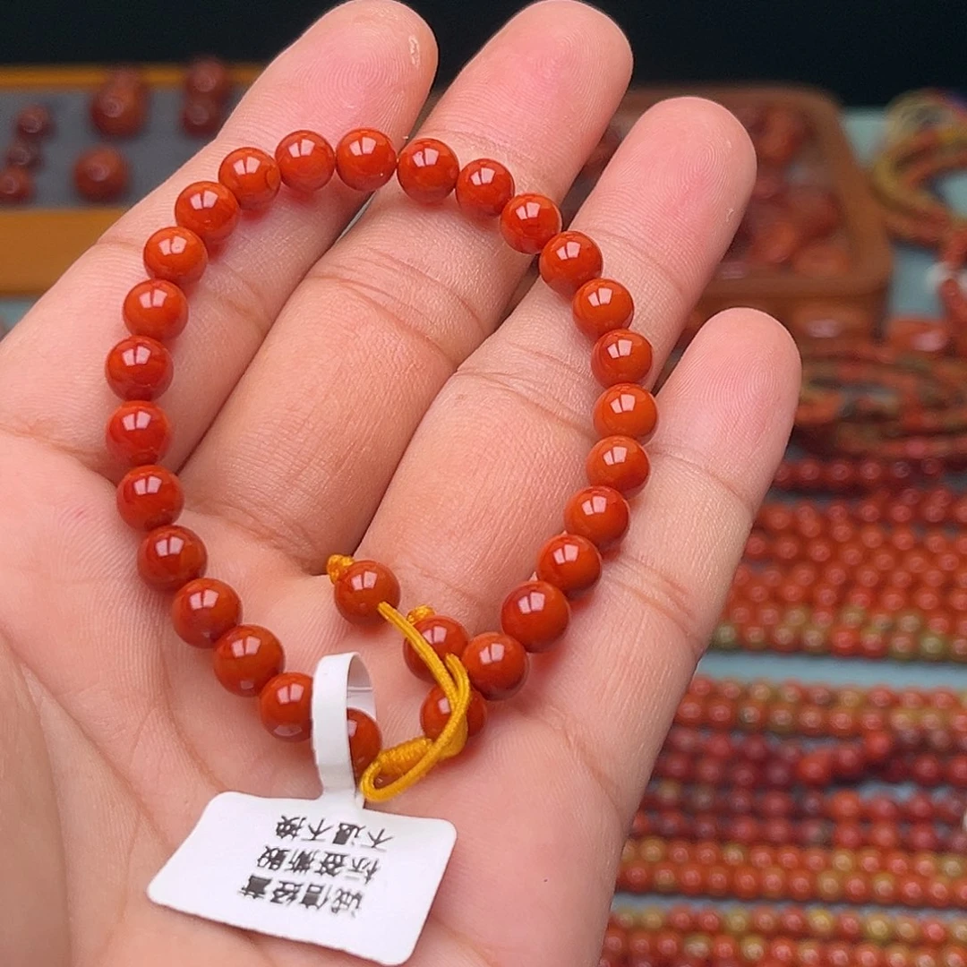 未镶嵌手链南红玛瑙柿子锦卡6 +