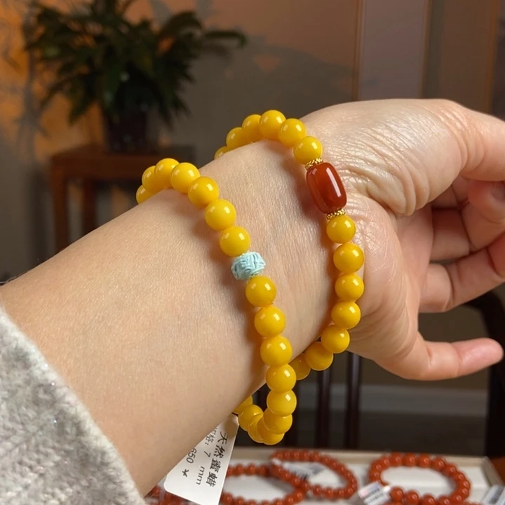 琥珀手链未镶嵌蜜蜡手串7