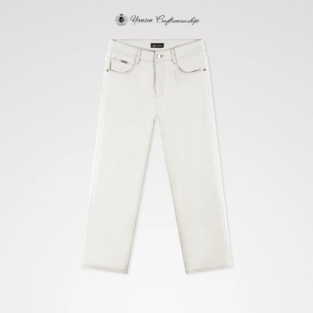 【黑标系列】极简百搭酵洗工艺纯色直筒牛仔裤长裤 YS207-2