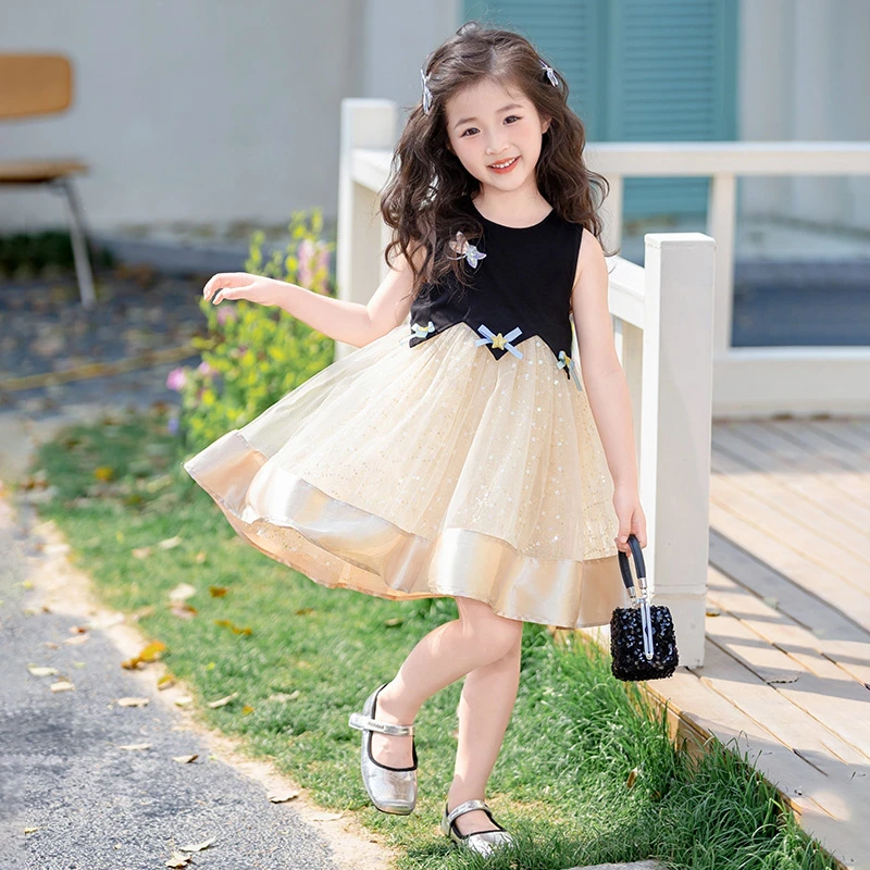 韩版女童凉感透气连衣裙夏日中长款吊带裙薄款可爱日常