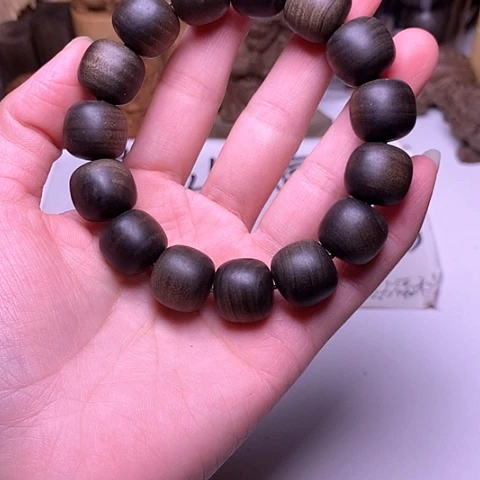 檀香木手串/手链檀香阴沉15/16横纹满纹