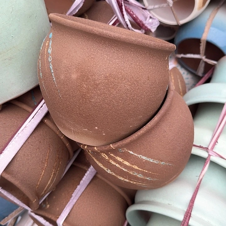 红陶微瑕花盆处理来啦