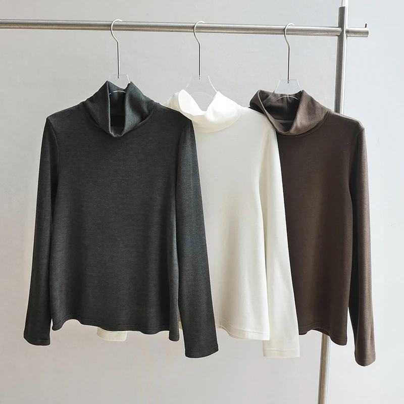 【朵儿studio】堆堆领双面绒！亲肤保暖！打底T恤 D596