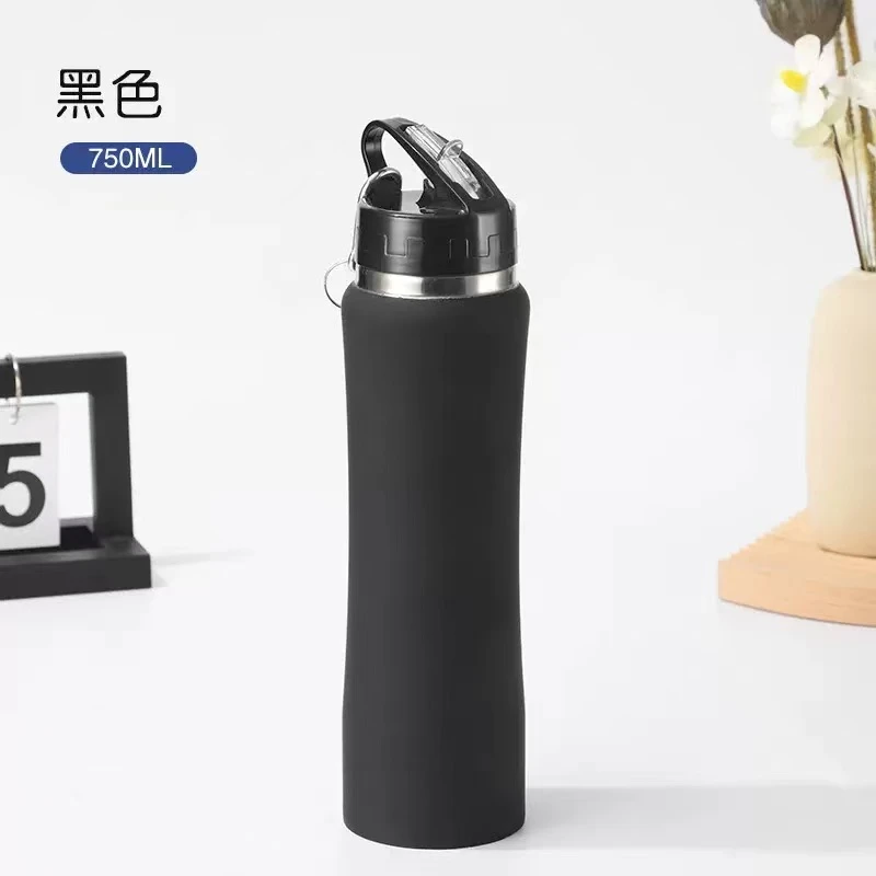 [包邮到家]304双层不锈钢吸管瘦腰杯手提小蛮腰大容量保温杯750ML