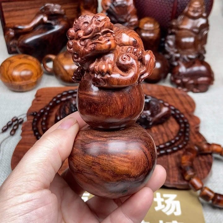 花梨木类端景台用****4大葫芦112.3克左右