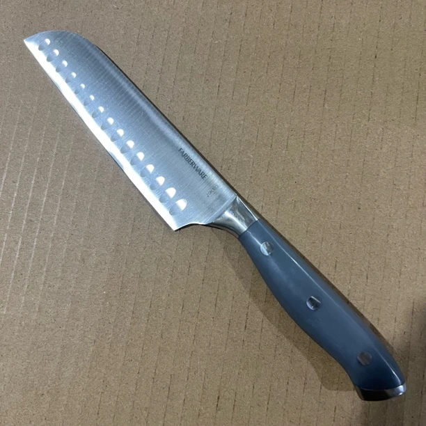 F家灰手柄三环柄小号三德刀一支 全长约25cm