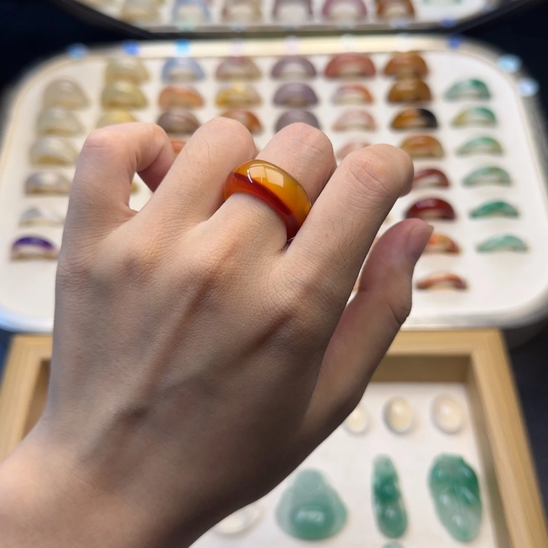 玛瑙/玉髓戒指合金