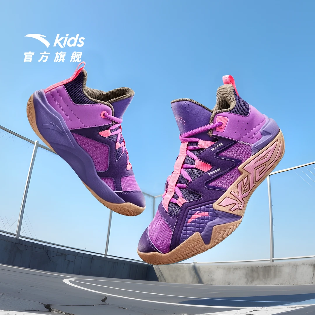 新水泥安踏儿童男大童篮球鞋2025新款舒适防滑耐磨青少年运动鞋子