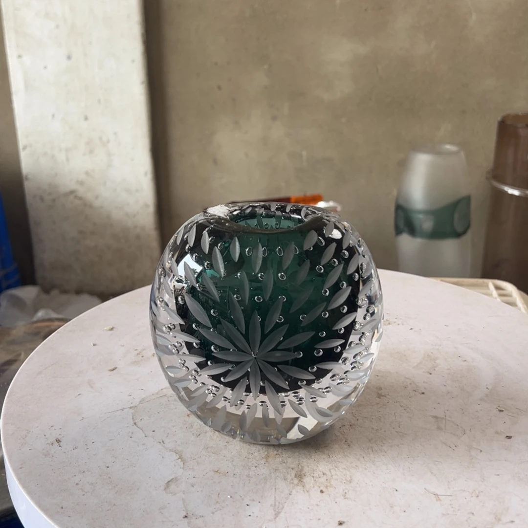 弘扬琉璃花器微瑕高度14