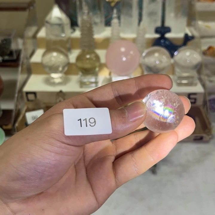 未镶嵌水晶大型摆件（非配饰）彩虹白水球