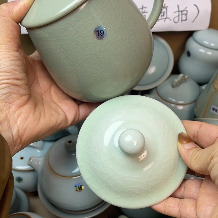 定***️汝州原矿原釉微瑕杯子➕盖子19