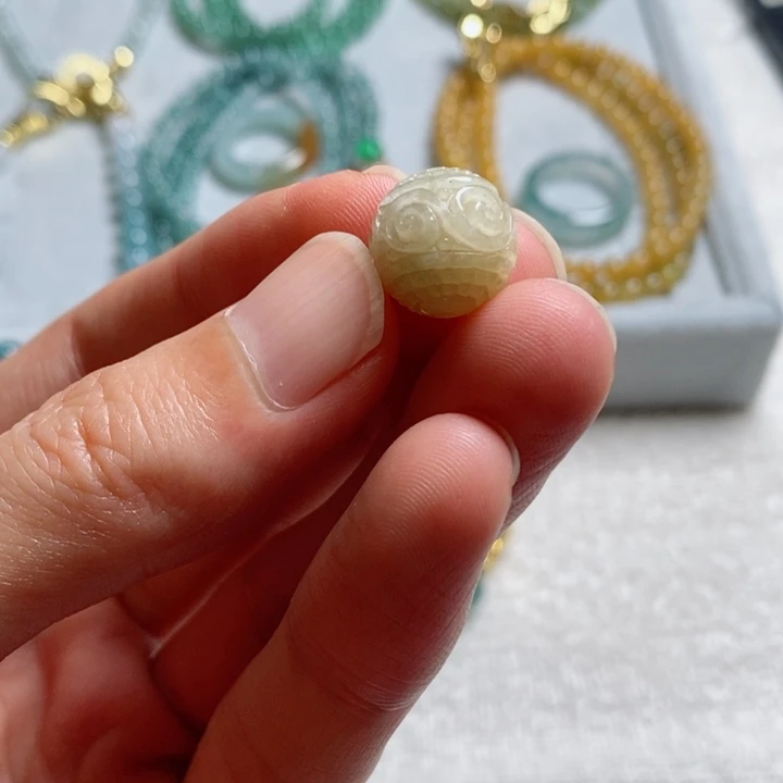 未镶嵌定制翡翠缅甸翡翠a货黄翡单珠卡13