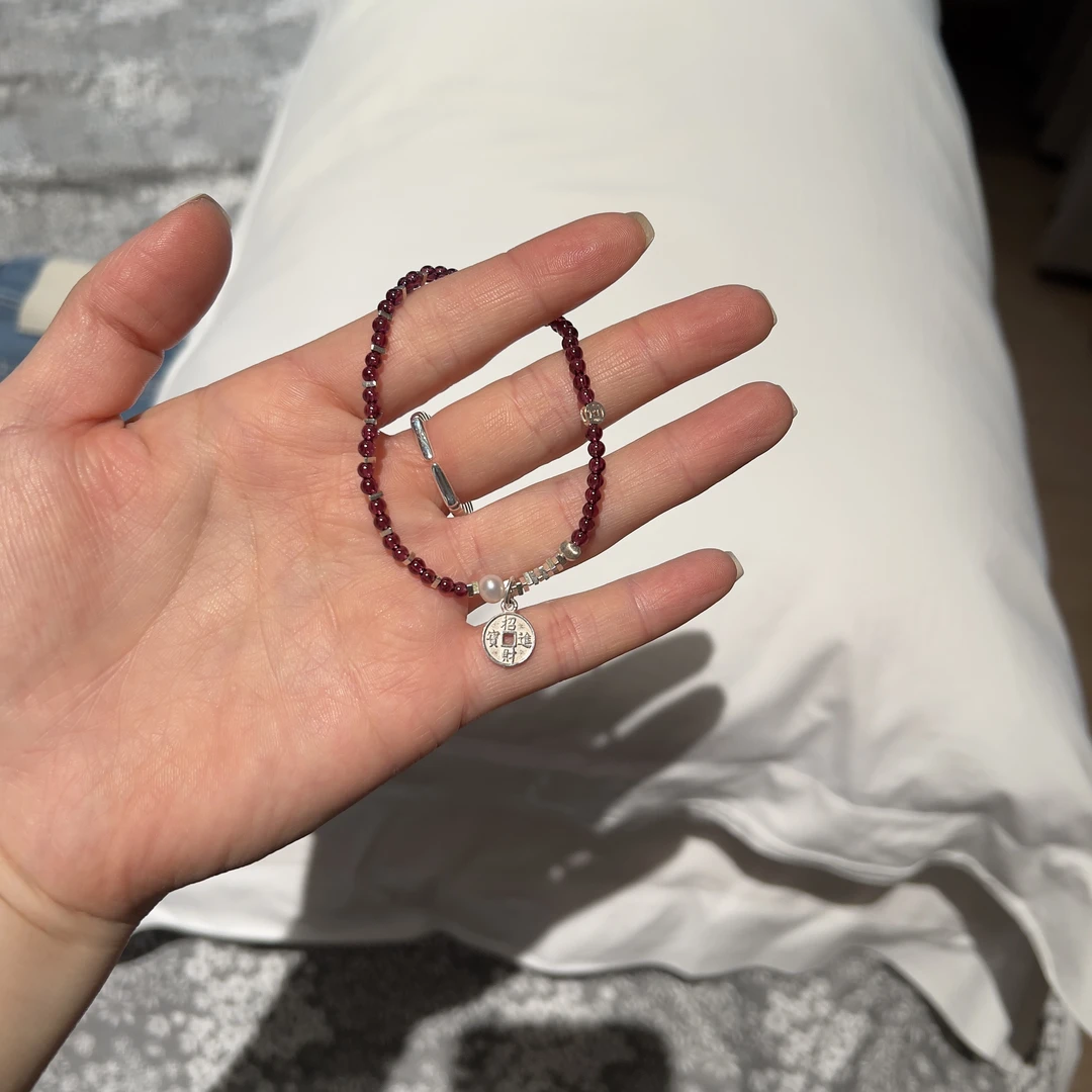 925银手链 手链  紫芽乌 时尚百搭 精致个性 设计感手工 手链