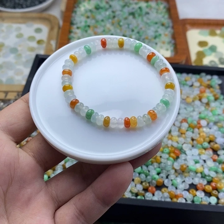翡翠未镶嵌吊坠(不含链)多宝股珠手串