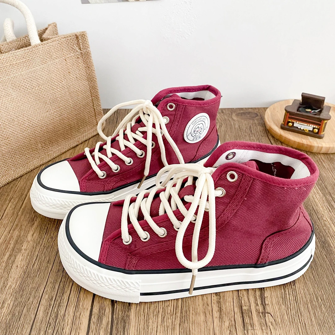 丑萌芒果头高帮经典帆布鞋2025夏季新款学生小白鞋韩版百搭休闲鞋