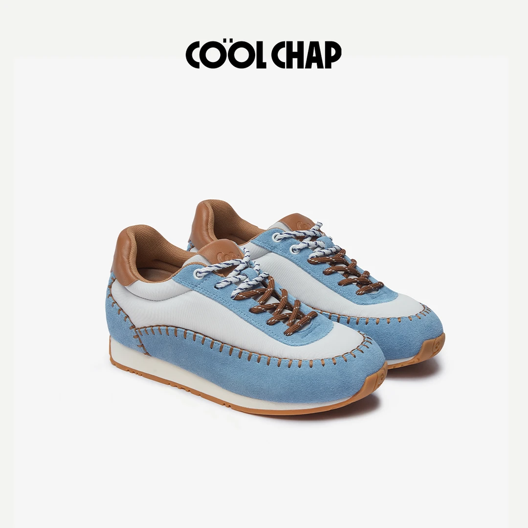 Coolchap欧包德训真皮6.5cm厚底小个子内增高休闲运动鞋CDF3901