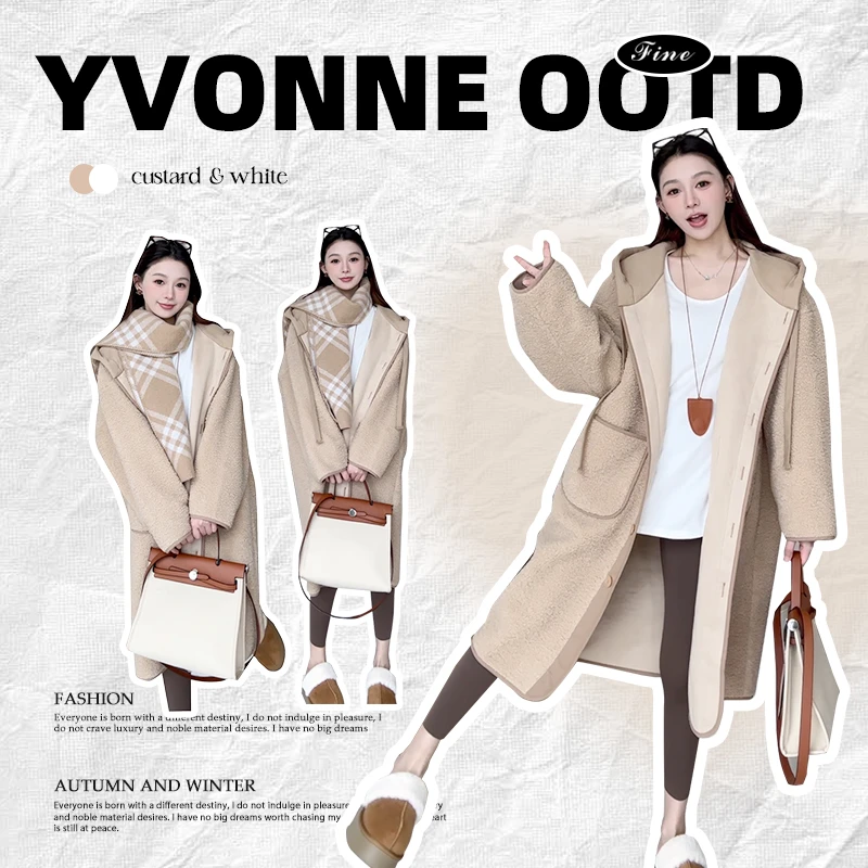 【现货】YVONNE买手店 /泰迪教主 首席可爱 松弛感环保颗粒连帽外套