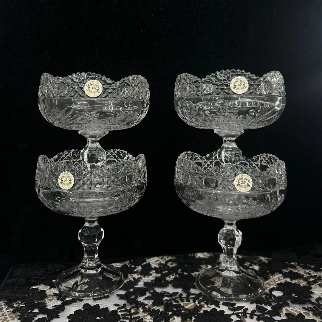 《Nayima专属》欧式杯精致酸奶杯ins高脚杯杯高颜值甜品杯玻璃杯