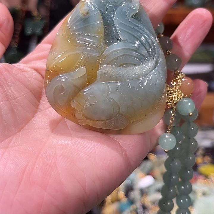 未镶嵌岫玉毛衣链