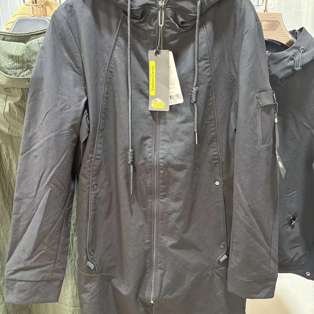 孤品清仓防风秋季拼接纯色收口袖连帽夹克黑色时尚沙丘废土风运动