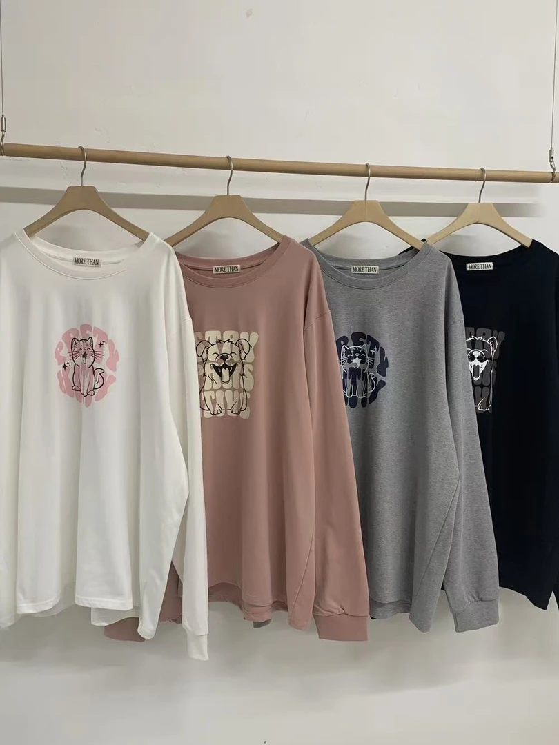 【no退no换】芳芳在韩国 东大门 秋冬入选好品质宽松百搭卫衣t