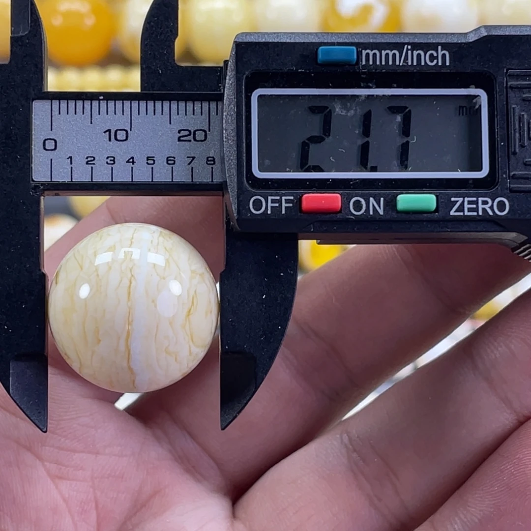 蜜蜡未镶嵌裸石焦皮料虎皮千层圆珠