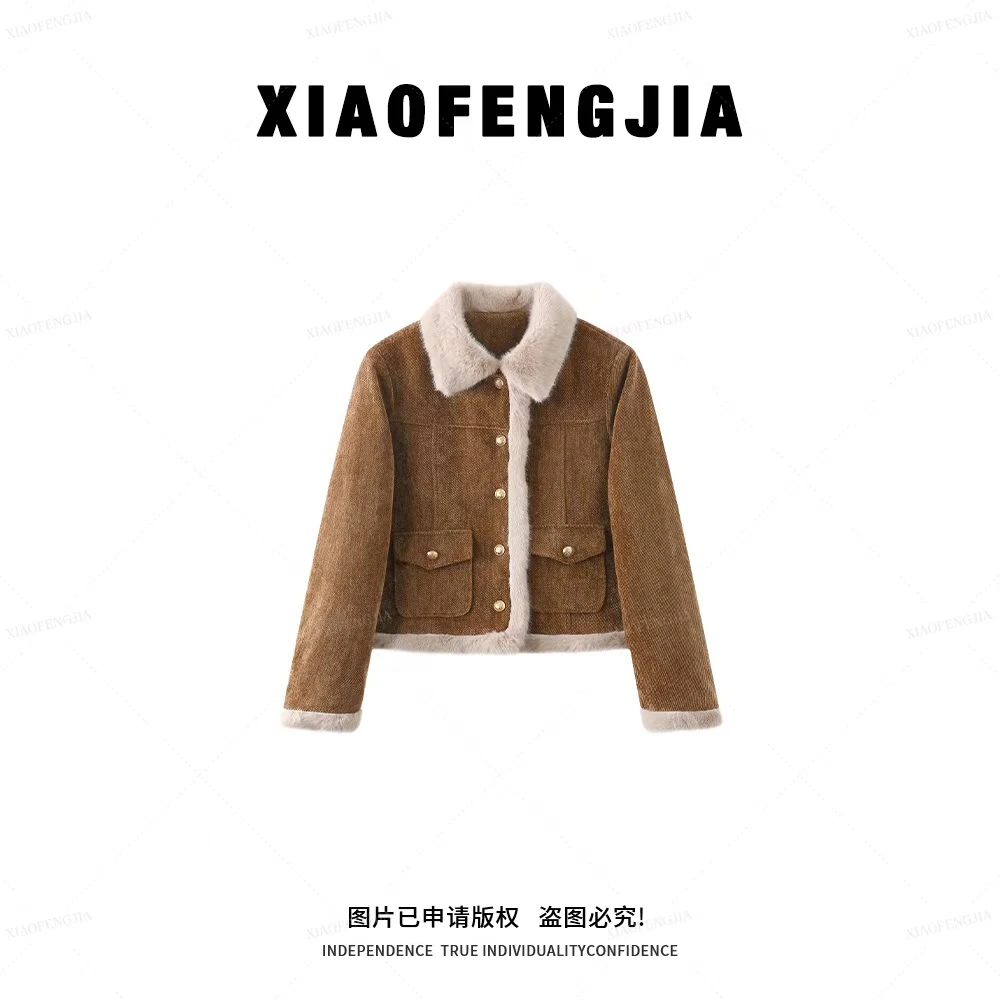 2025冬季新款美拉德短外套保暖白鸭绒羽绒服7789