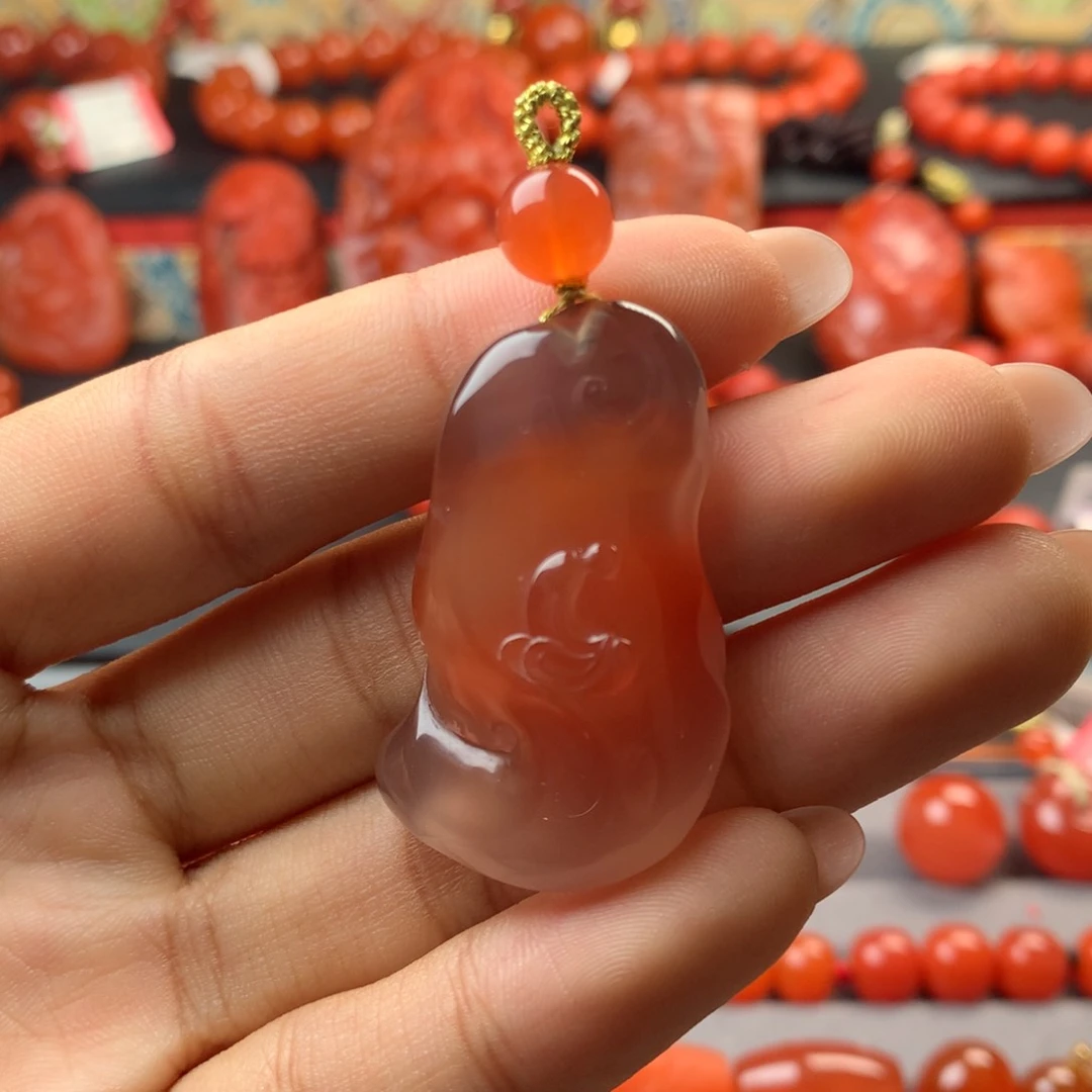 吊坠(不含链)未镶嵌南红玛瑙
