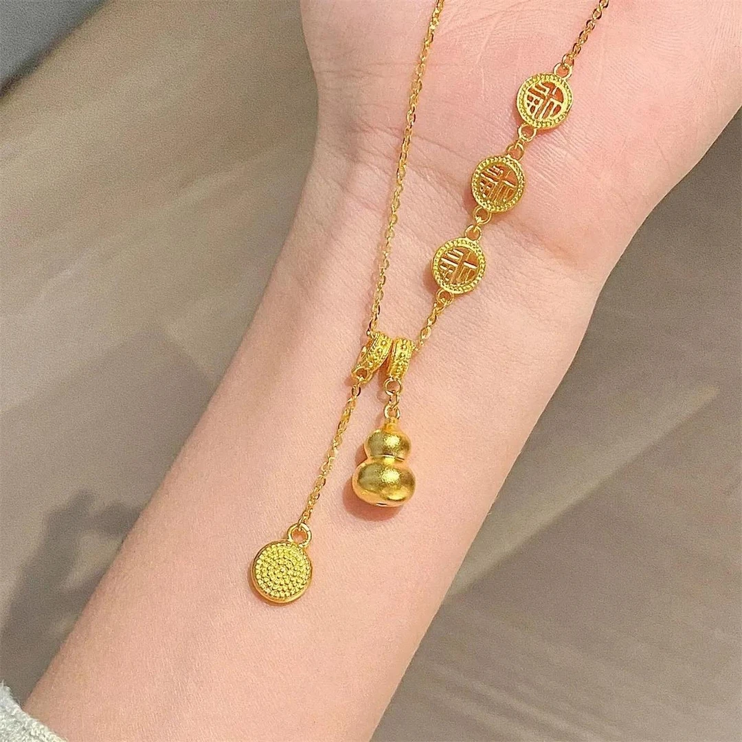 铜合金项链 【拍一送一礼盒】葫芦项链气质轻奢小众百搭精致BX005