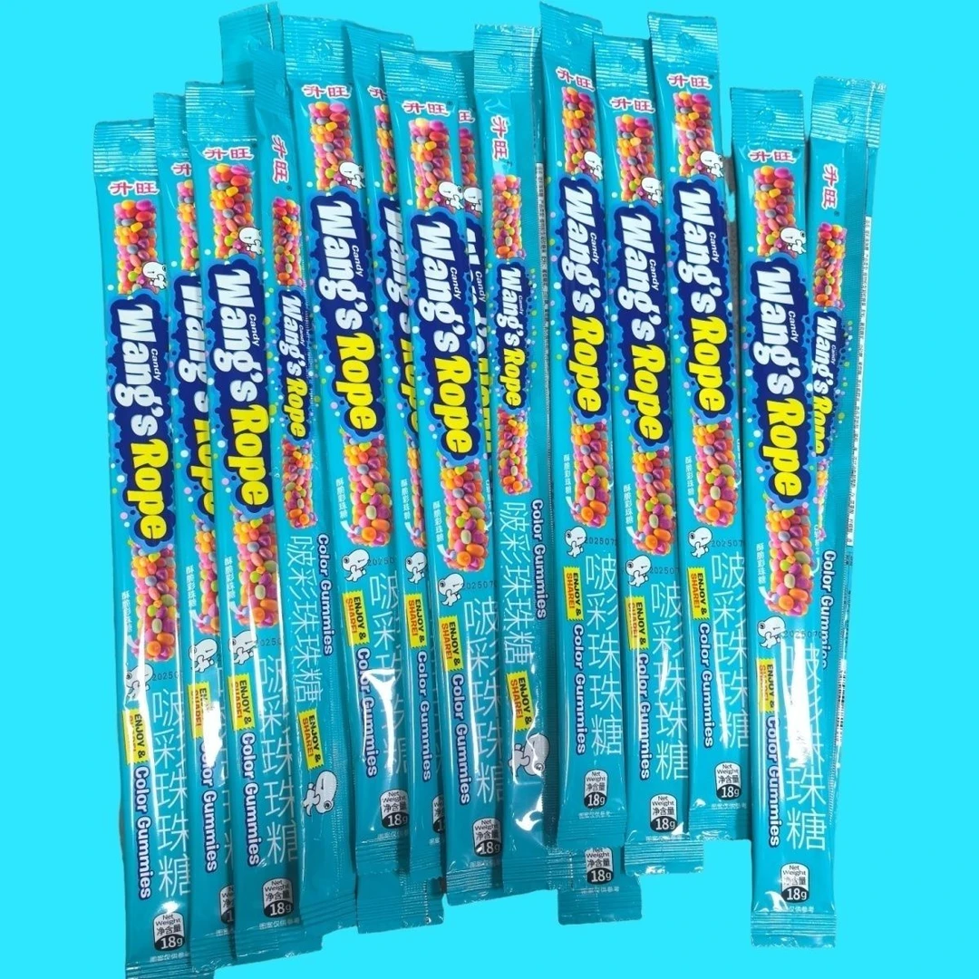 升旺啵彩珠珠软糖爆款网红高颜值彩卷卷豆糖果水果糖彩虹色批发