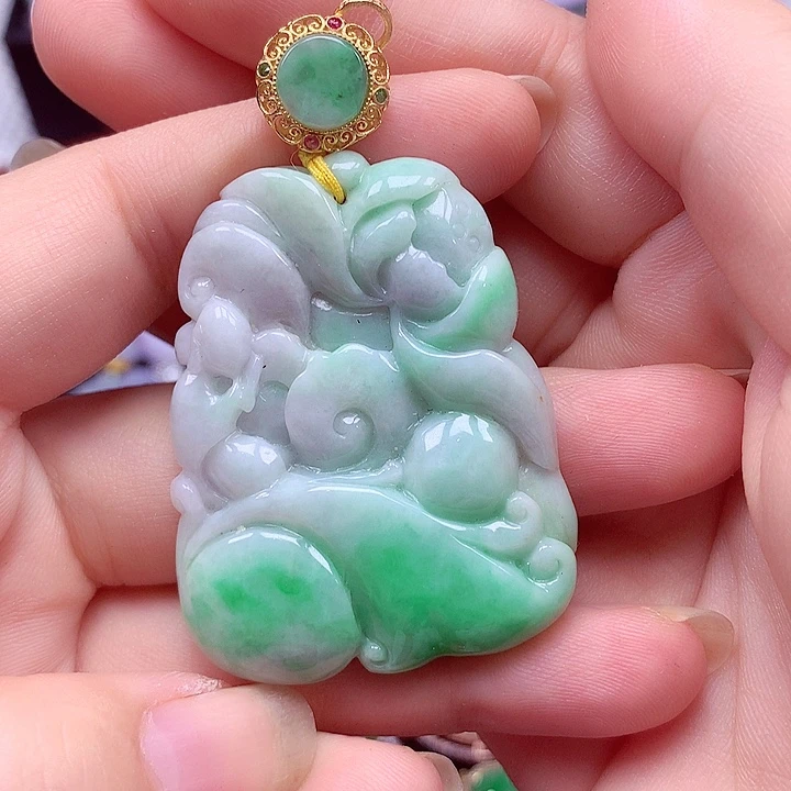颈饰银S925镶嵌翡翠翡翠