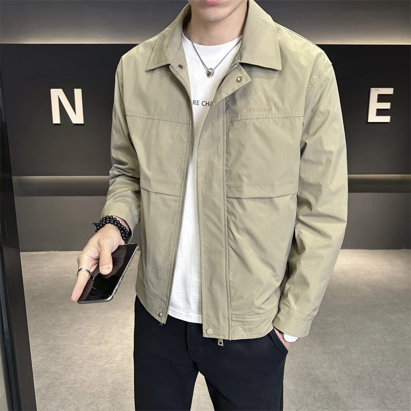 CATIA SELI高级感简约韩版休闲风夹克男士春秋季新款轻奢百搭外套