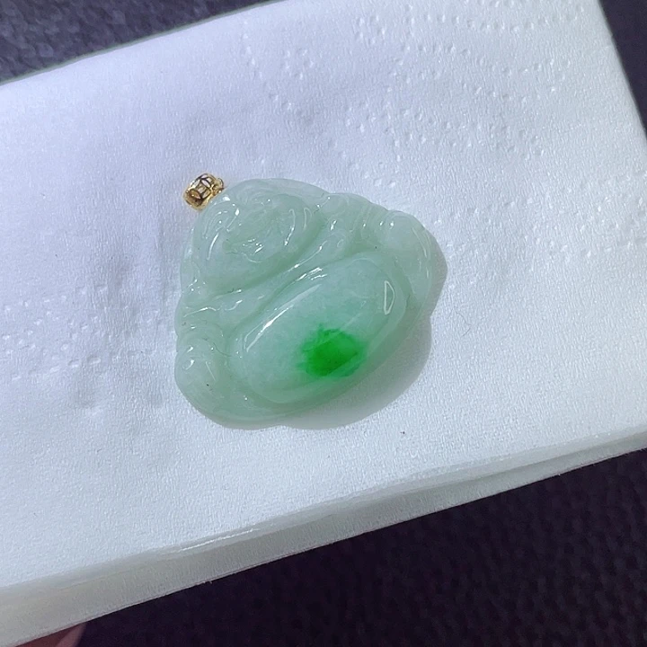 翡翠颈饰18K金镶嵌翡翠