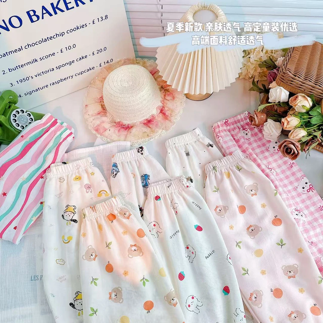 {夏洛尔}卡通满印柔软轻薄好穿女童防蚊灯笼裤 C-2503