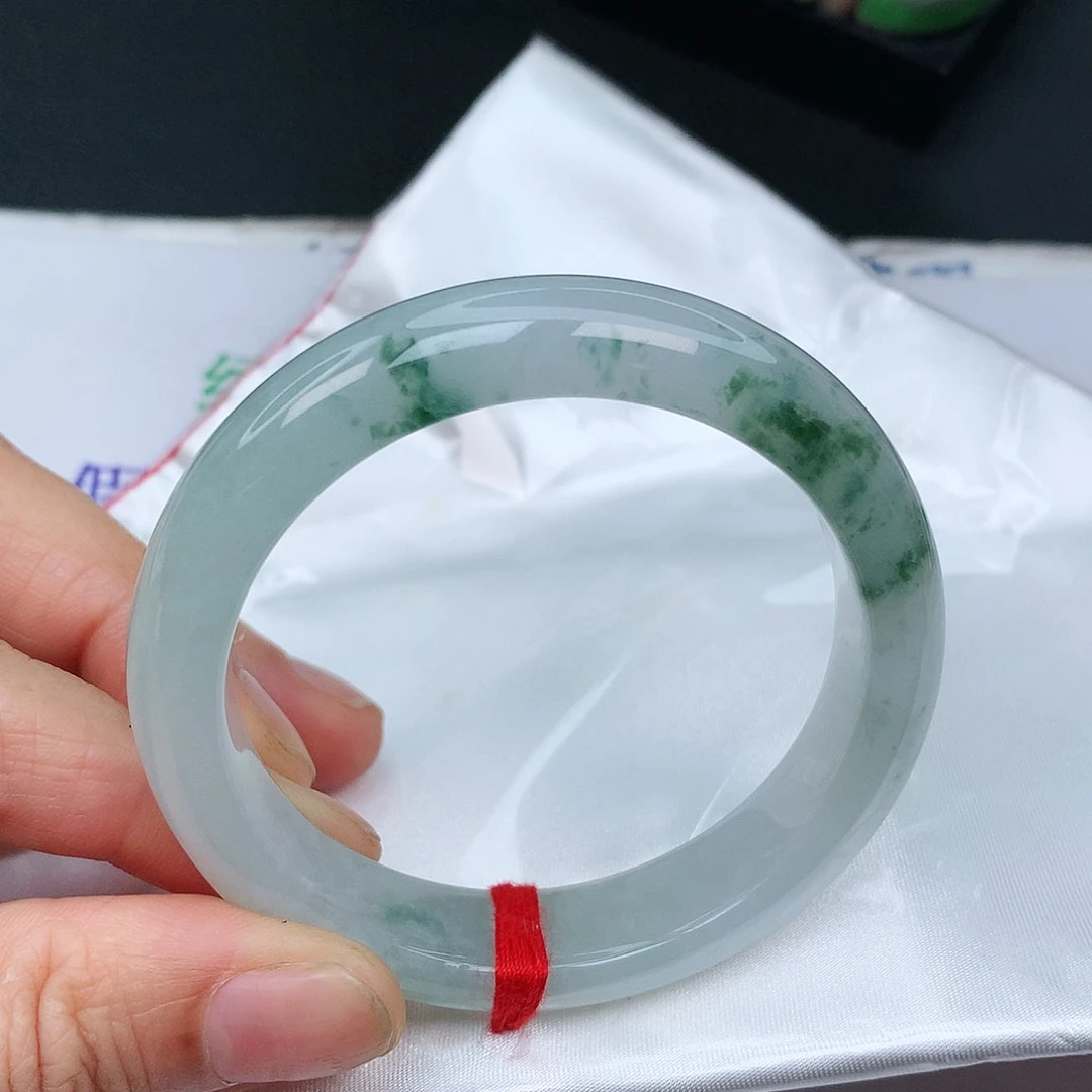 翡翠手镯未镶嵌缅甸天然53-54