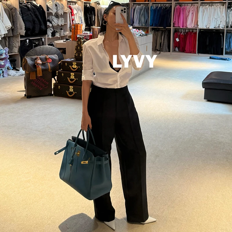 【LYVY2店-衬衣】袁伶嫣同款极简OL风小版衬衣显瘦
