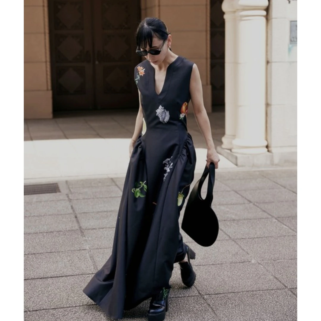 【MonTendre】夏季新款 代 原创设计图形印花水果裙收腰摩登连衣裙