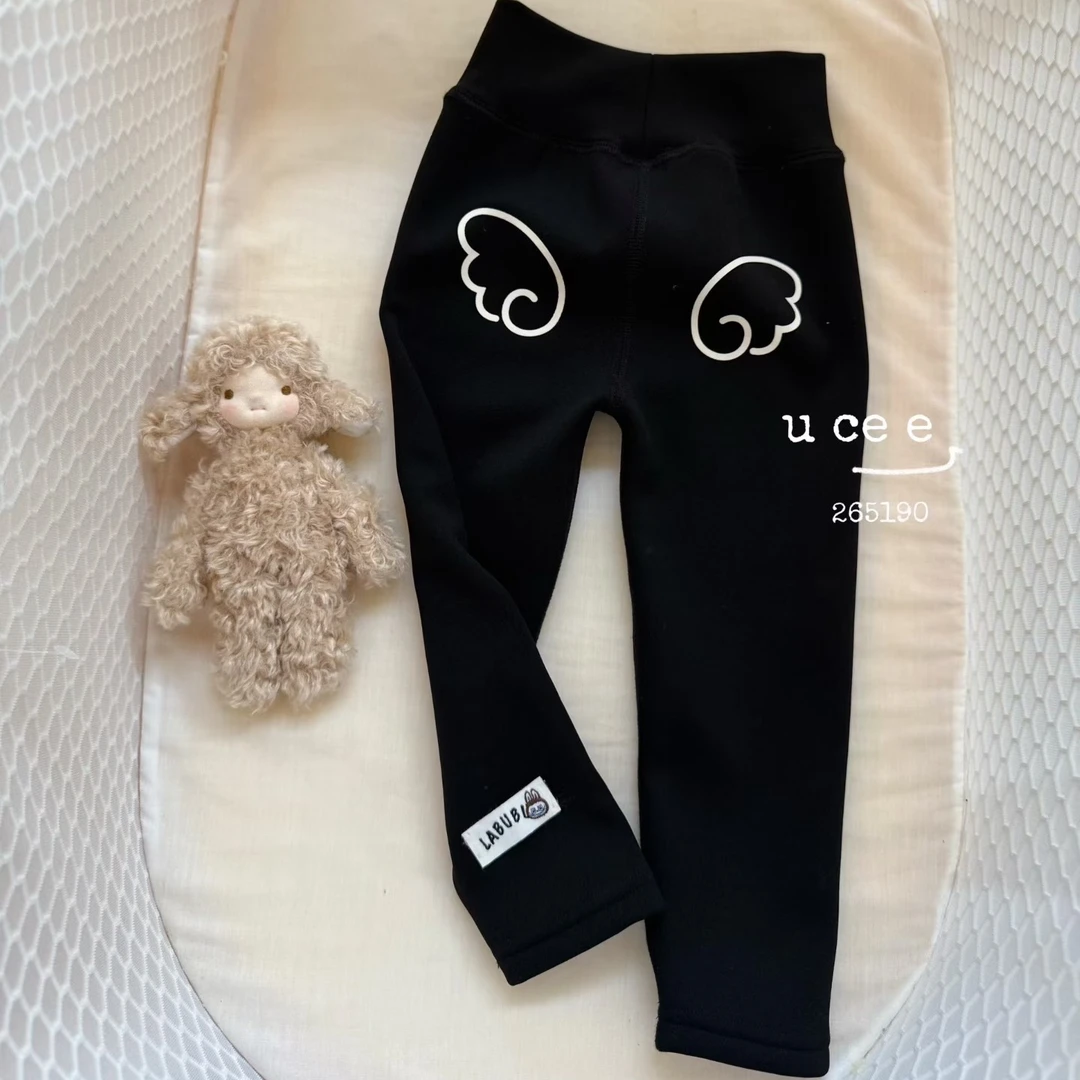 釉兮（现货）秋冬加绒女童百搭修身高腰鲨鱼裤宝宝芭比小童