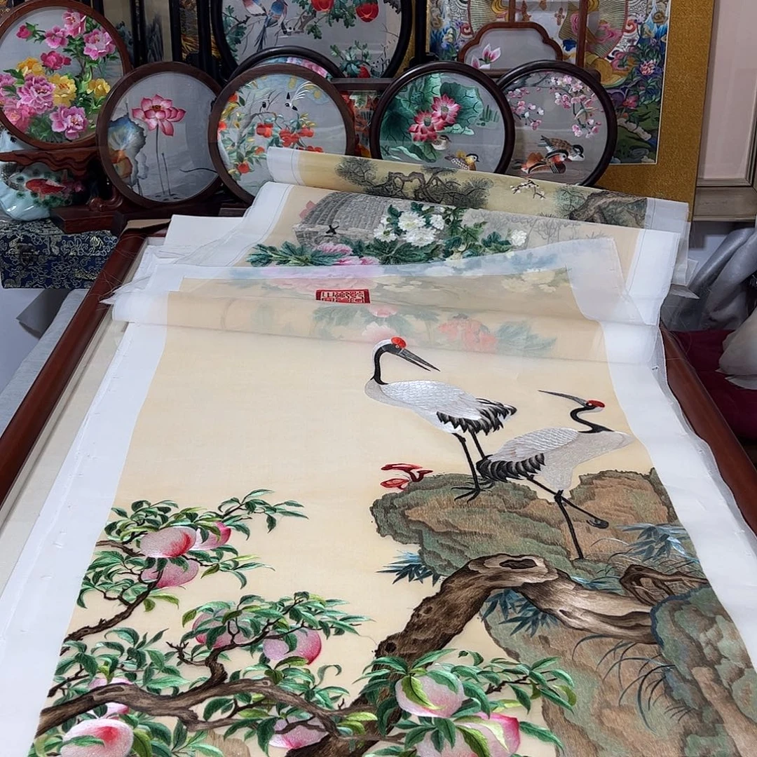 刺绣纯手工刺绣画